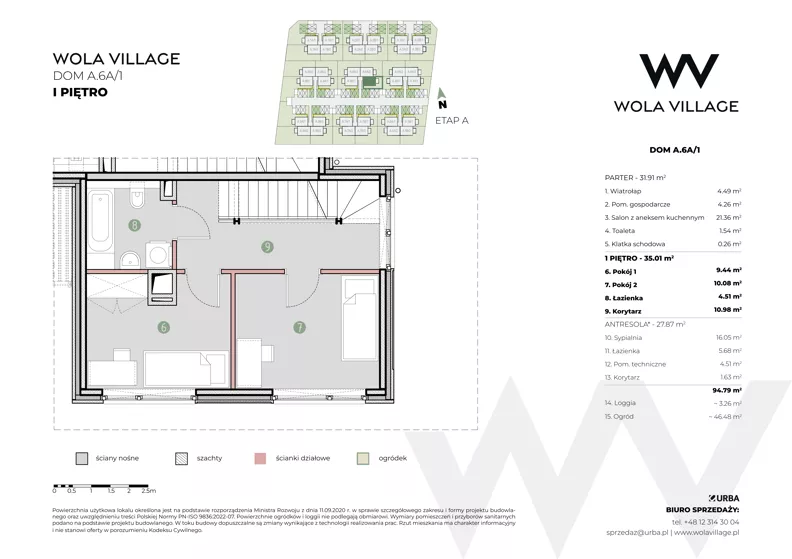 Dom 66,92 m², oferta nr A.6A/1, Wola Village, Kraków, Zwierzyniec, Wola Justowska, ul. Podłużna