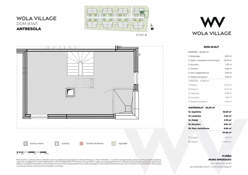 Dom 83,02 m², oferta nr B.1A/1, Wola Village, Kraków, Zwierzyniec, Wola Justowska, ul. Podłużna
