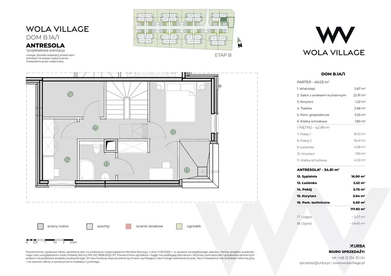 Dom 83,02 m², oferta nr B.1A/1, Wola Village, Kraków, Zwierzyniec, Wola Justowska, ul. Podłużna