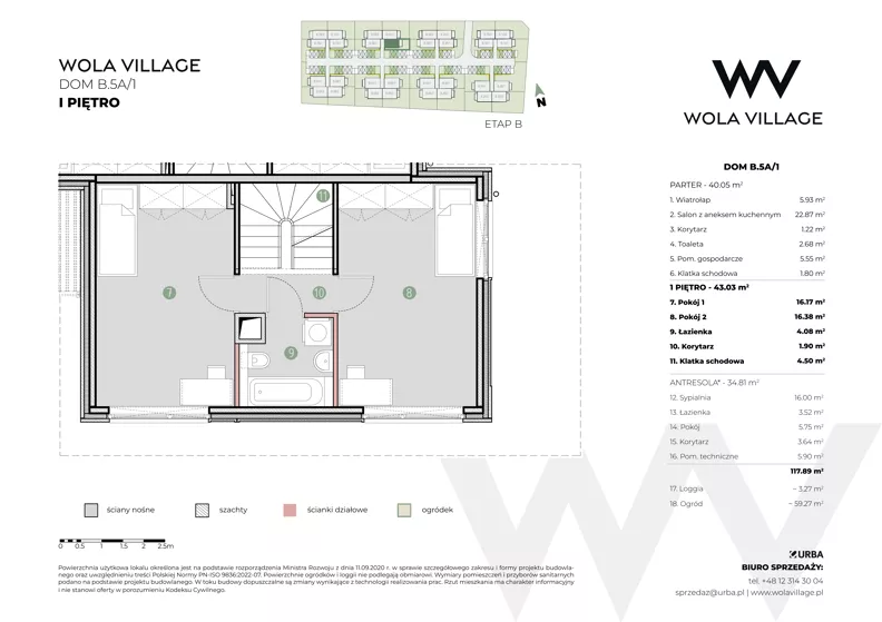 Dom 83,08 m², oferta nr B.5A/1, Wola Village, Kraków, Zwierzyniec, Wola Justowska, ul. Podłużna