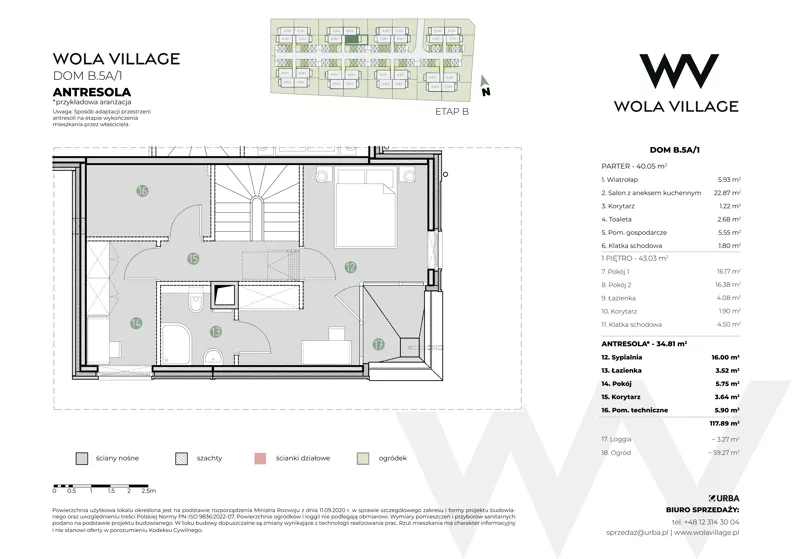 Dom 83,08 m², oferta nr B.5A/1, Wola Village, Kraków, Zwierzyniec, Wola Justowska, ul. Podłużna