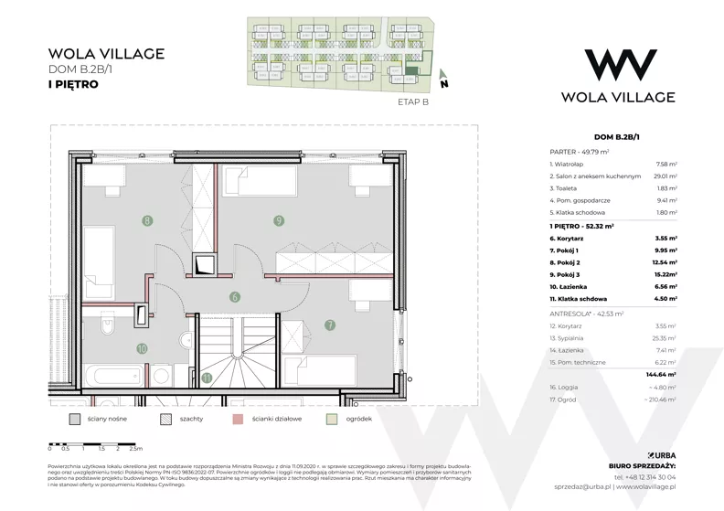 Dom 102,11 m², oferta nr B.2B/1, Wola Village, Kraków, Zwierzyniec, Wola Justowska, ul. Podłużna