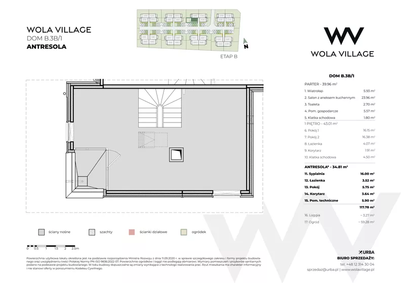 Dom 82,97 m², oferta nr B.3B/1, Wola Village, Kraków, Zwierzyniec, Wola Justowska, ul. Podłużna