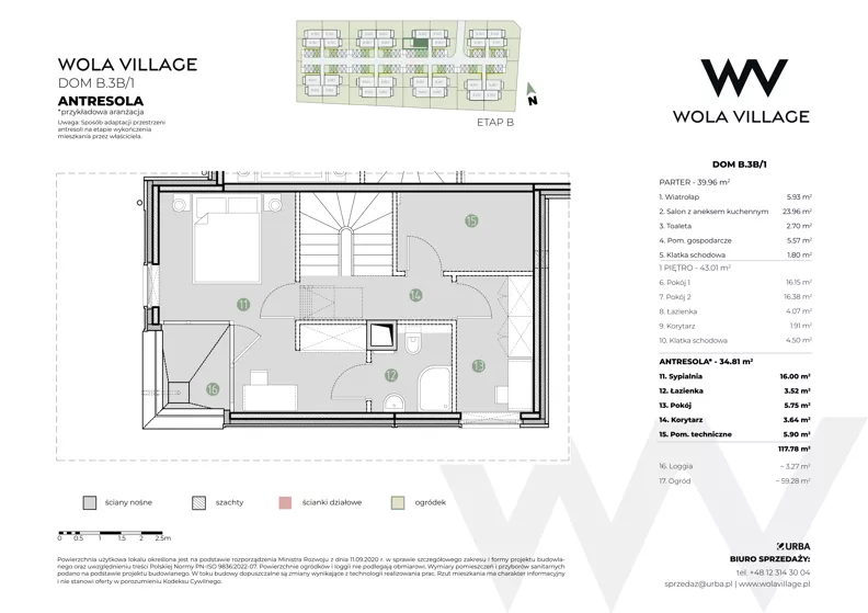 Dom 82,97 m², oferta nr B.3B/1, Wola Village, Kraków, Zwierzyniec, Wola Justowska, ul. Podłużna