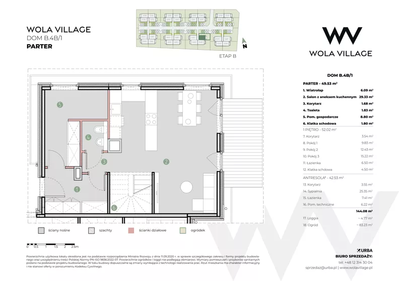 Dom 101,55 m², oferta nr B.4B/1, Wola Village, Kraków, Zwierzyniec, Wola Justowska, ul. Podłużna