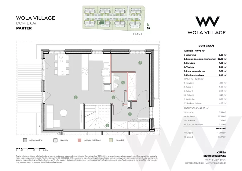 Dom 101,89 m², oferta nr B.6A/1, Wola Village, Kraków, Zwierzyniec, Wola Justowska, ul. Podłużna