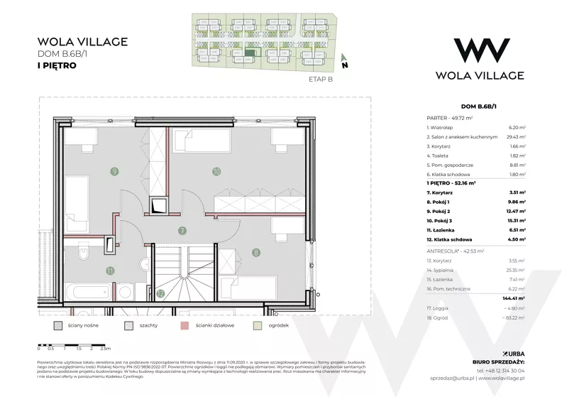Dom 101,88 m², oferta nr B.6B/1, Wola Village, Kraków, Zwierzyniec, Wola Justowska, ul. Podłużna