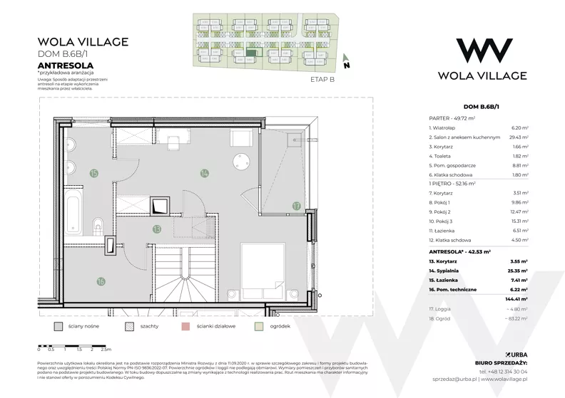 Dom 101,88 m², oferta nr B.6B/1, Wola Village, Kraków, Zwierzyniec, Wola Justowska, ul. Podłużna