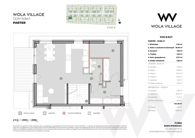 Dom 101,76 m², oferta nr B.8A/1, Wola Village, Kraków, Zwierzyniec, Wola Justowska, ul. Podłużna