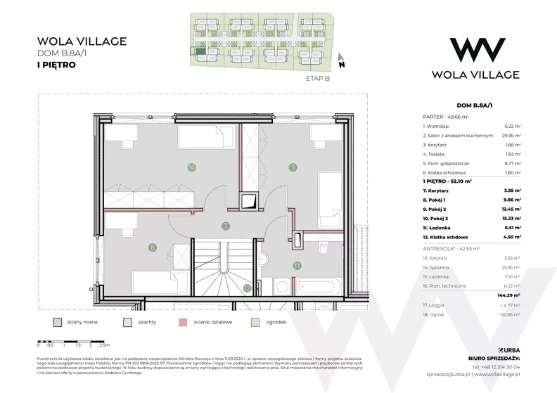 Dom 101,76 m², oferta nr B.8A/1, Wola Village, Kraków, Zwierzyniec, Wola Justowska, ul. Podłużna