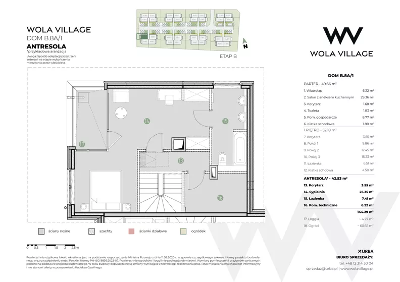 Dom 101,76 m², oferta nr B.8A/1, Wola Village, Kraków, Zwierzyniec, Wola Justowska, ul. Podłużna