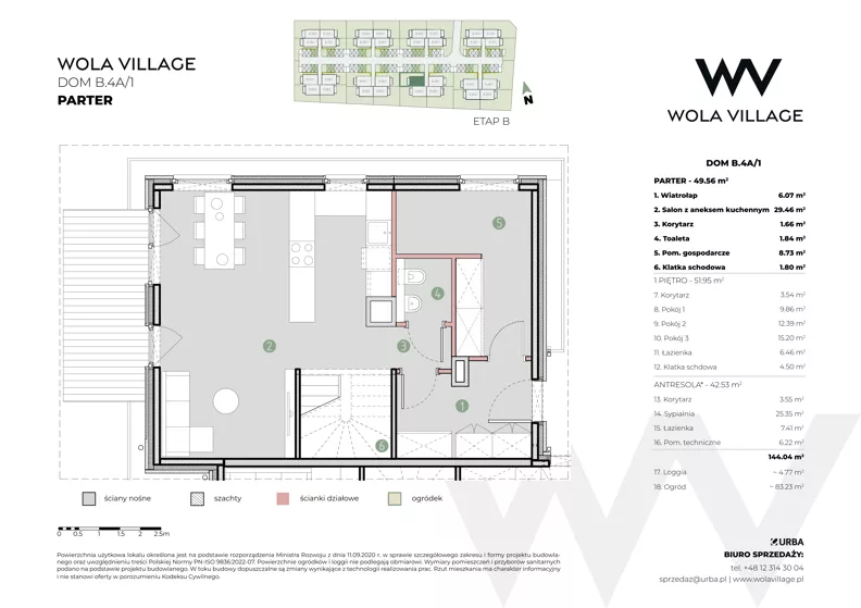 Dom 101,51 m², oferta nr B.4A/1, Wola Village, Kraków, Zwierzyniec, Wola Justowska, ul. Podłużna