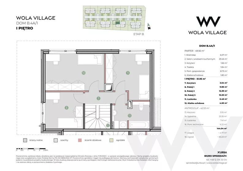 Dom 101,51 m², oferta nr B.4A/1, Wola Village, Kraków, Zwierzyniec, Wola Justowska, ul. Podłużna