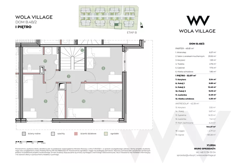 Dom 101,88 m², oferta nr B.4B/2, Wola Village, Kraków, Zwierzyniec, Wola Justowska, ul. Podłużna