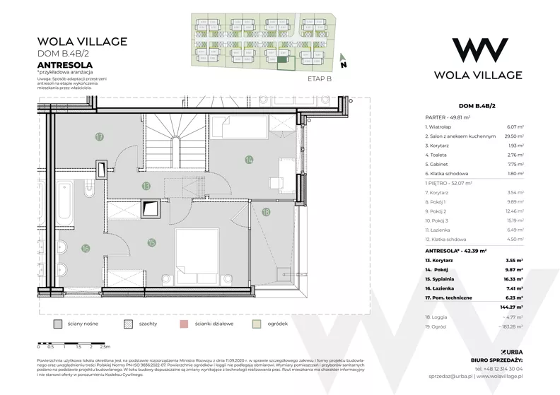 Dom 101,88 m², oferta nr B.4B/2, Wola Village, Kraków, Zwierzyniec, Wola Justowska, ul. Podłużna
