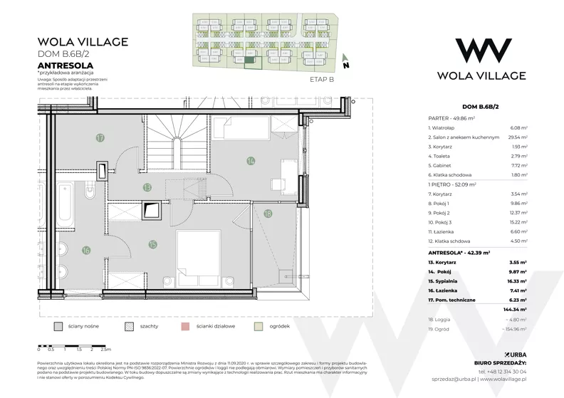 Dom 101,95 m², oferta nr B.6B/2, Wola Village, Kraków, Zwierzyniec, Wola Justowska, ul. Podłużna