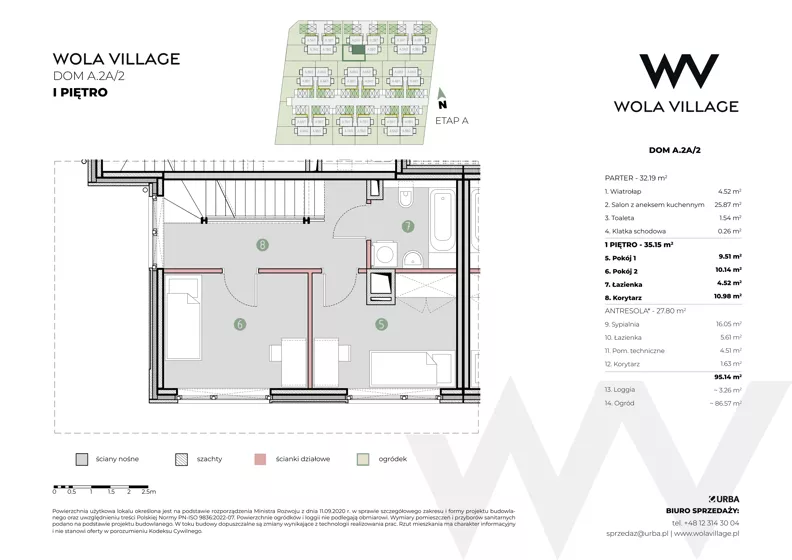 Dom 95,14 m², oferta nr A.2A/2, Wola Village, Kraków, Zwierzyniec, Wola Justowska, ul. Podłużna