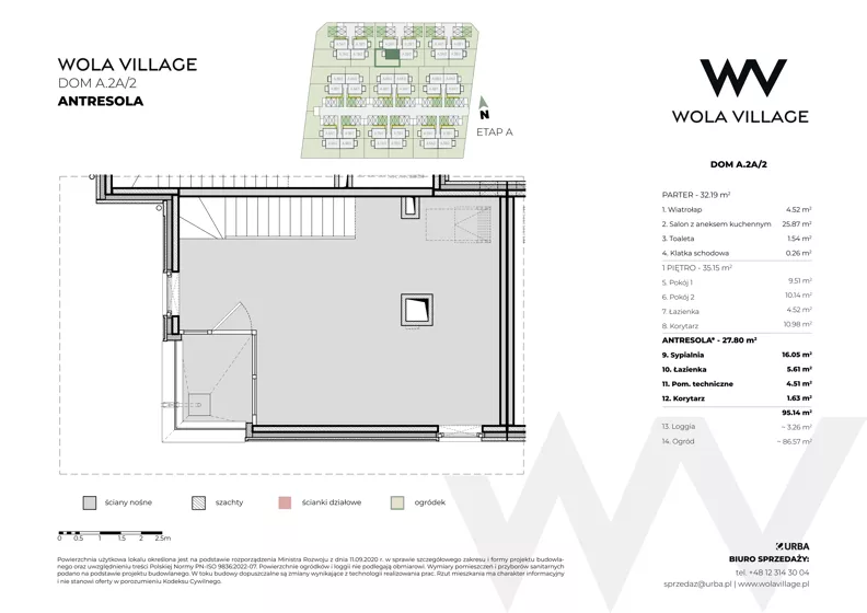 Dom 95,14 m², oferta nr A.2A/2, Wola Village, Kraków, Zwierzyniec, Wola Justowska, ul. Podłużna