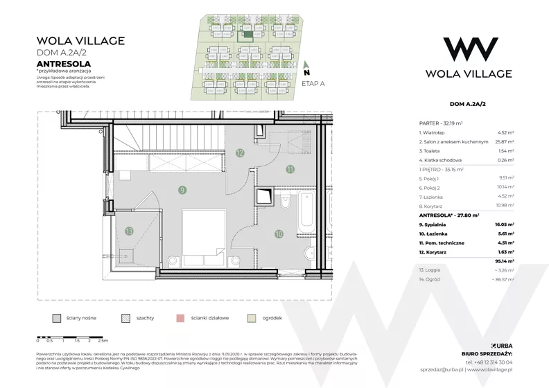Dom 95,14 m², oferta nr A.2A/2, Wola Village, Kraków, Zwierzyniec, Wola Justowska, ul. Podłużna