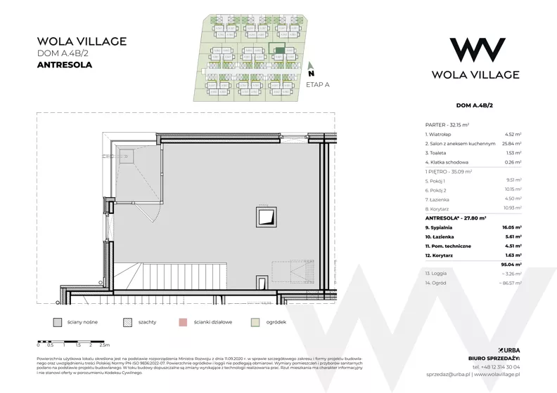 Dom 95,04 m², oferta nr A.4B/2, Wola Village, Kraków, Zwierzyniec, Wola Justowska, ul. Podłużna