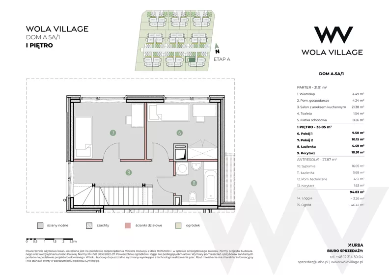 Dom 94,83 m², oferta nr A.5A/1- wykończone pod klucz, Wola Village, Kraków, Zwierzyniec, Wola Justowska, ul. Podłużna