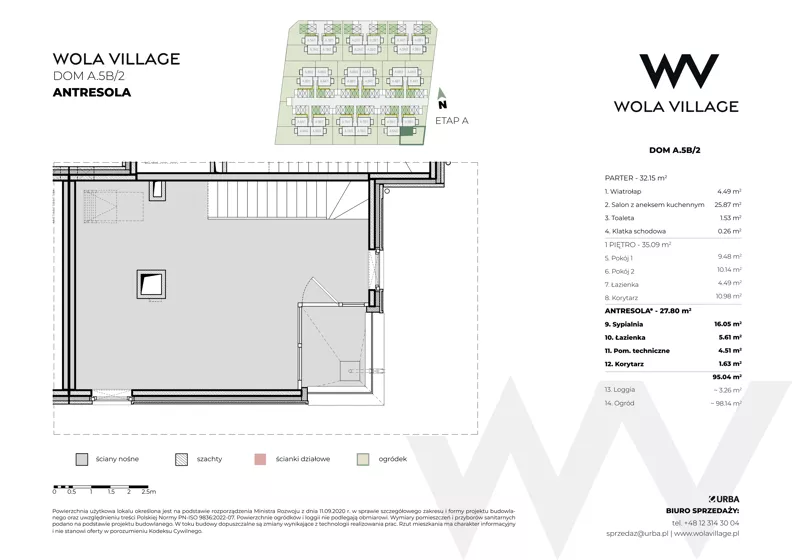 Dom 95,04 m², oferta nr A.5B/2- wykończone pod klucz, Wola Village, Kraków, Zwierzyniec, Wola Justowska, ul. Podłużna