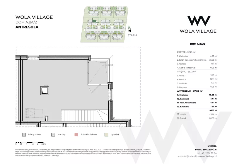 Dom 95,13 m², oferta nr A.8A/2, Wola Village, Kraków, Zwierzyniec, Wola Justowska, ul. Podłużna