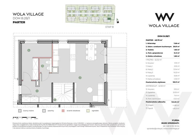 Dom 144,64 m², oferta nr B.2B/1, Wola Village, Kraków, Zwierzyniec, Wola Justowska, ul. Podłużna