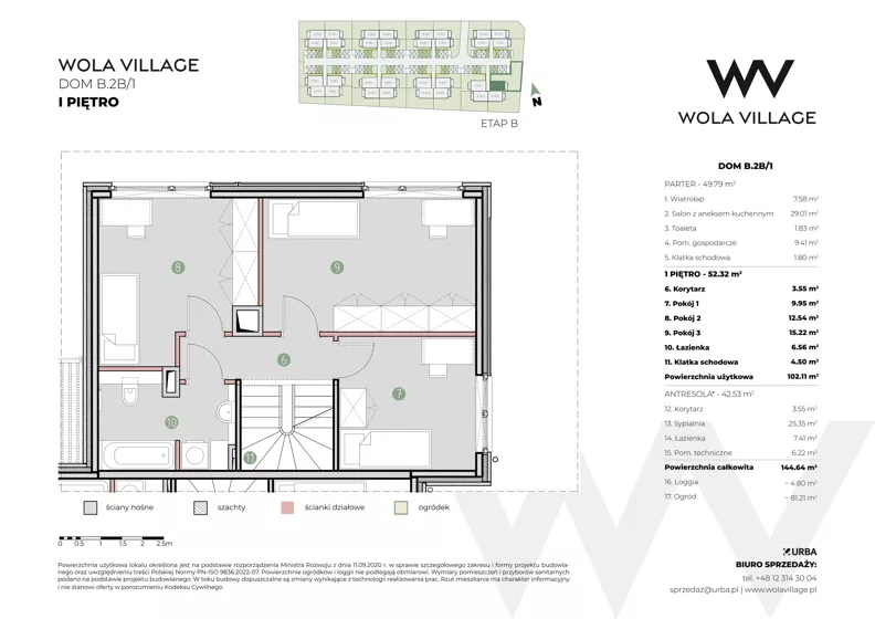 Dom 144,64 m², oferta nr B.2B/1, Wola Village, Kraków, Zwierzyniec, Wola Justowska, ul. Podłużna