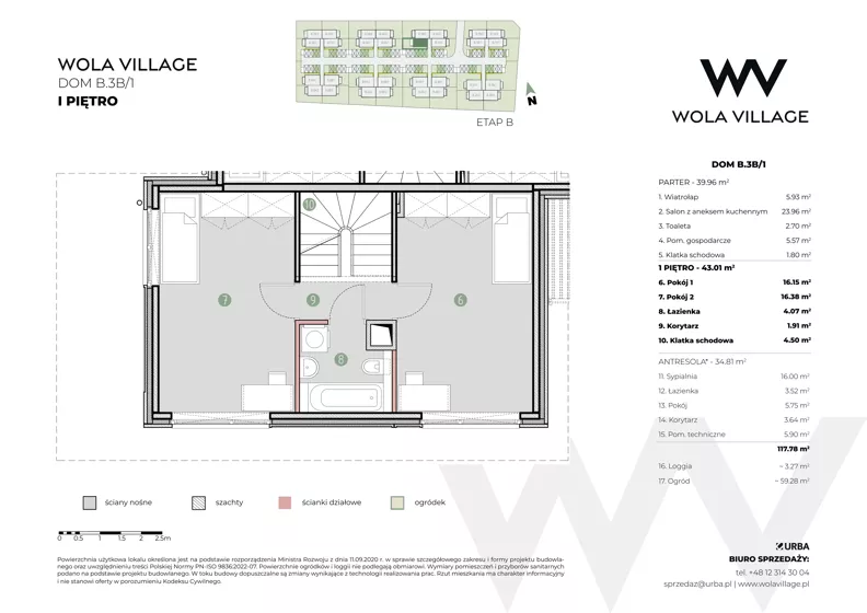 Dom 117,78 m², oferta nr B.3B/1, Wola Village, Kraków, Zwierzyniec, Wola Justowska, ul. Podłużna
