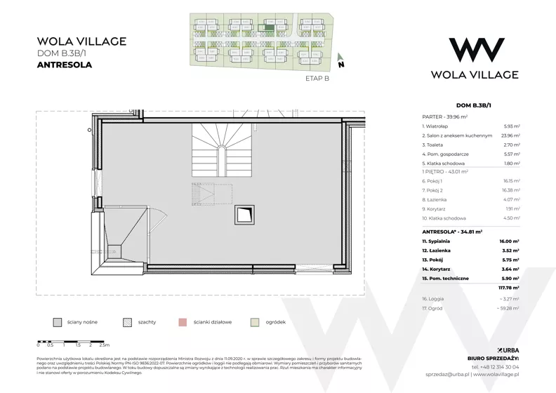 Dom 117,78 m², oferta nr B.3B/1, Wola Village, Kraków, Zwierzyniec, Wola Justowska, ul. Podłużna