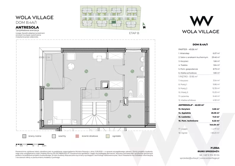 Dom 144,04 m², oferta nr B.4A/1, Wola Village, Kraków, Zwierzyniec, Wola Justowska, ul. Podłużna