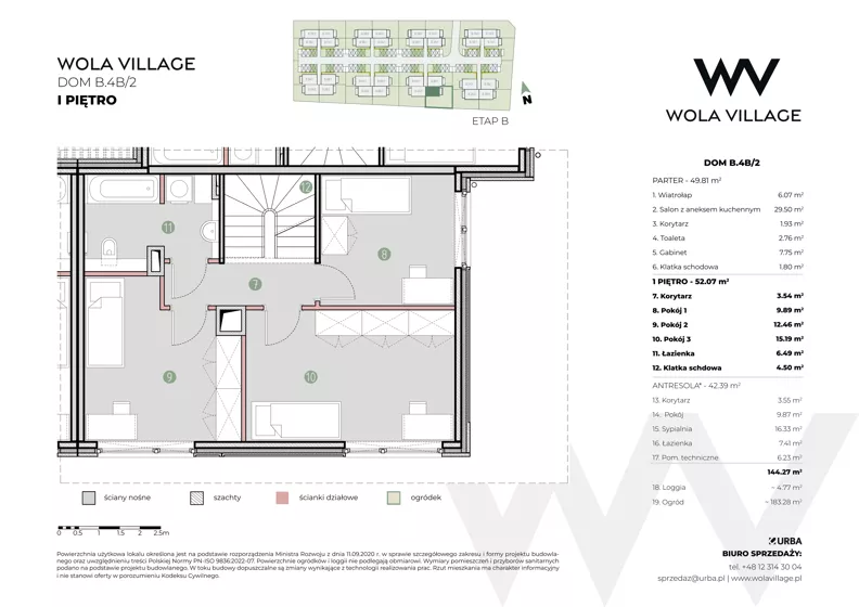 Dom 144,27 m², oferta nr B.4B/2, Wola Village, Kraków, Zwierzyniec, Wola Justowska, ul. Podłużna