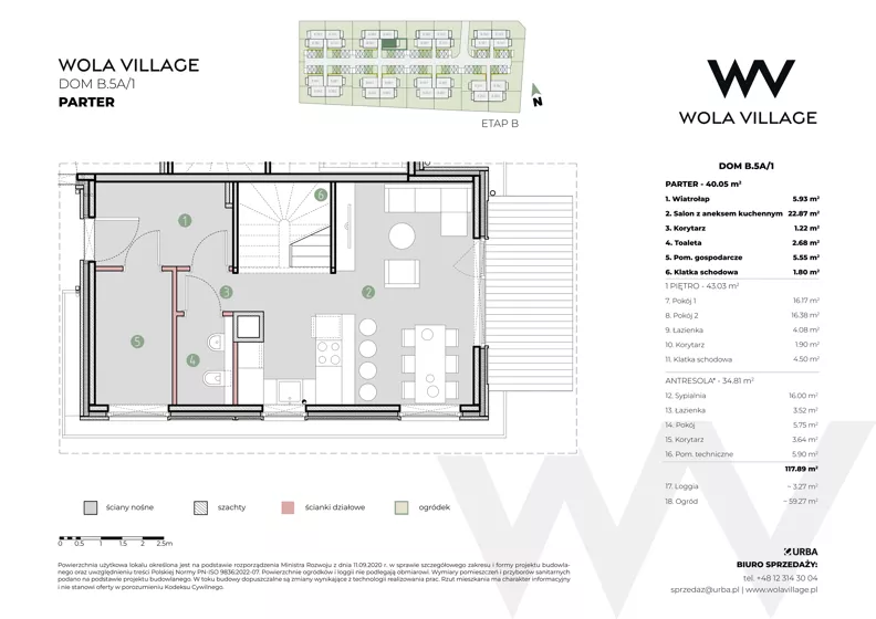 Dom 117,89 m², oferta nr B.5A/1, Wola Village, Kraków, Zwierzyniec, Wola Justowska, ul. Podłużna
