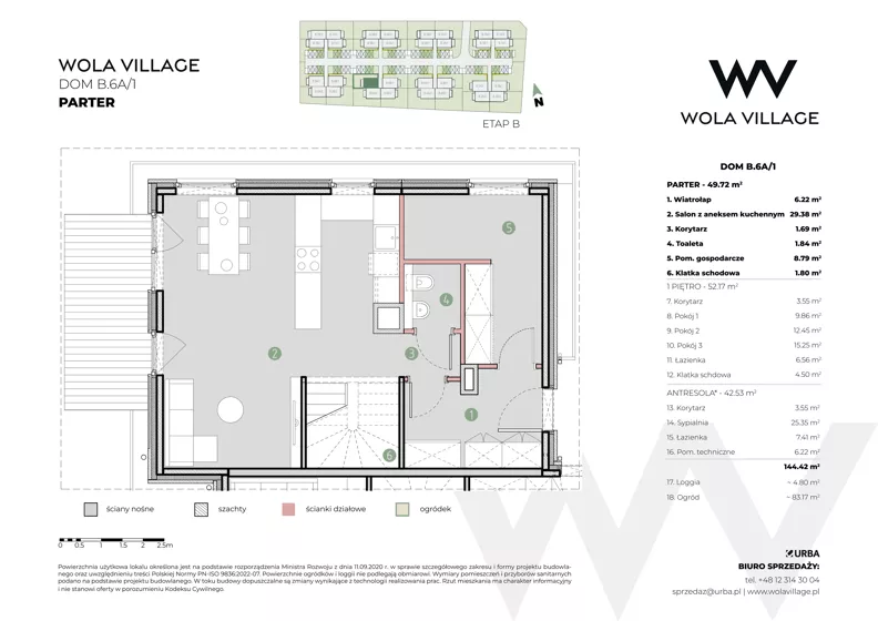 Dom 144,42 m², oferta nr B.6A/1, Wola Village, Kraków, Zwierzyniec, Wola Justowska, ul. Podłużna