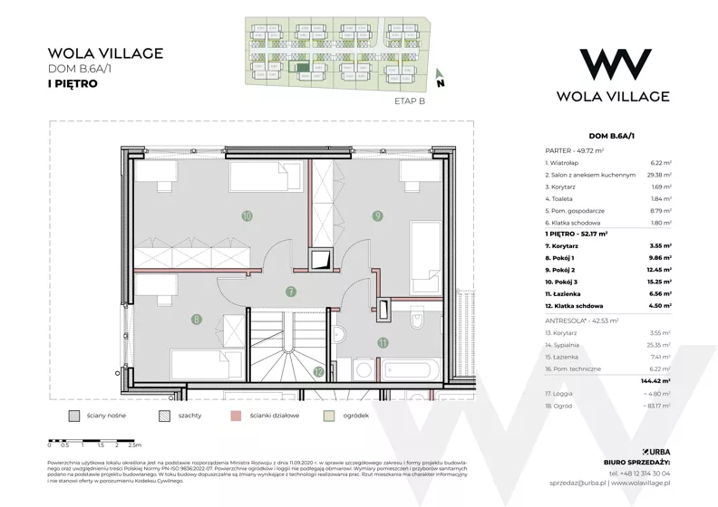 Dom 144,42 m², oferta nr B.6A/1, Wola Village, Kraków, Zwierzyniec, Wola Justowska, ul. Podłużna