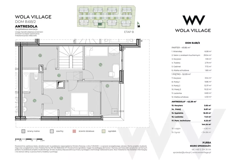 Dom 144,34 m², oferta nr B.6B/2, Wola Village, Kraków, Zwierzyniec, Wola Justowska, ul. Podłużna