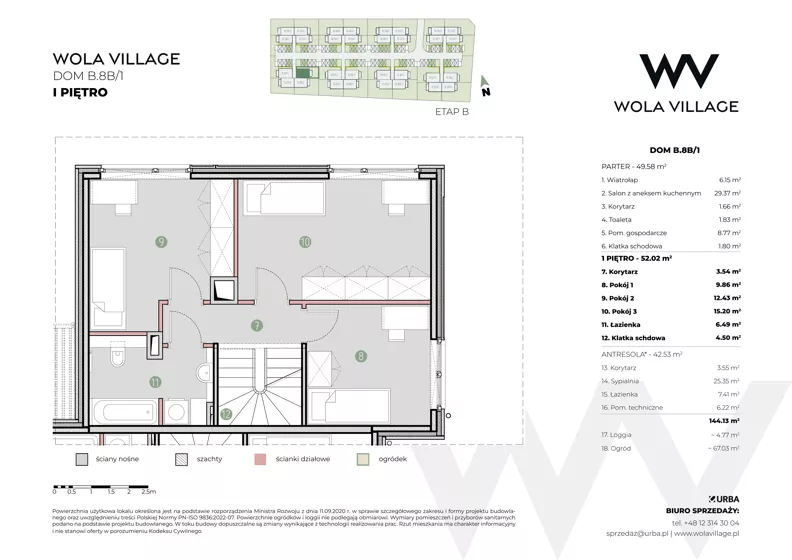 Dom 144,13 m², oferta nr B.8B/1, Wola Village, Kraków, Zwierzyniec, Wola Justowska, ul. Podłużna