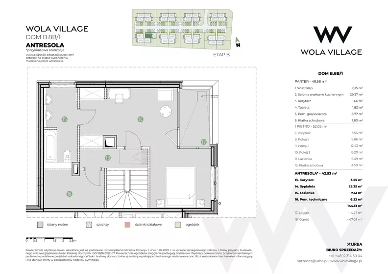 Dom 144,13 m², oferta nr B.8B/1, Wola Village, Kraków, Zwierzyniec, Wola Justowska, ul. Podłużna