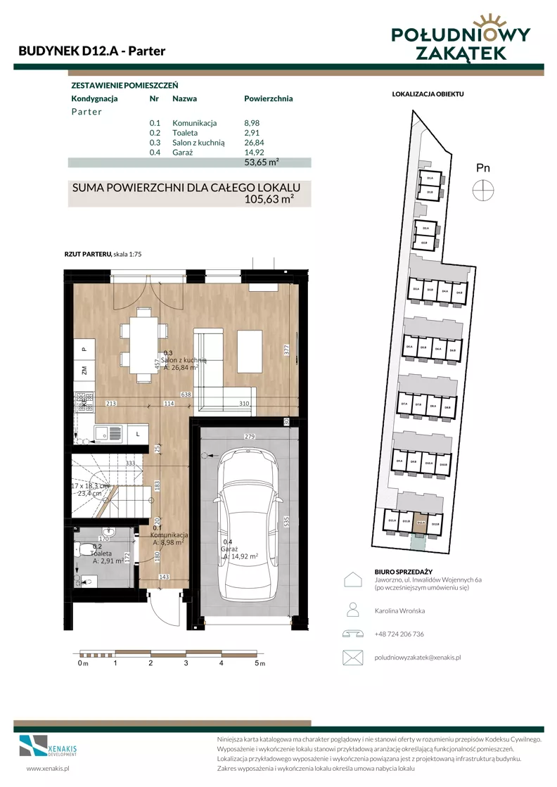 Dom 105,63 m², oferta nr D12.A, Południowy Zakątek, Mysłowice, ul. Białobrzeska