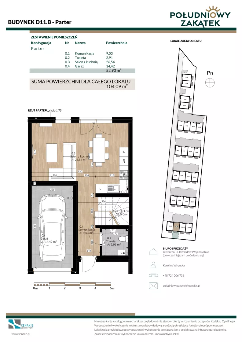 Dom 104,09 m², oferta nr D11.B, Południowy Zakątek, Mysłowice, ul. Białobrzeska