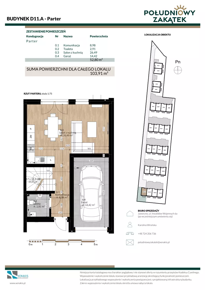 Dom 103,91 m², oferta nr D11.A, Południowy Zakątek, Mysłowice, ul. Białobrzeska