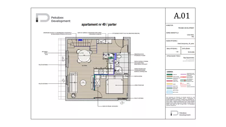 1 pokój, mieszkanie 83,81 m², piętro 3, oferta nr 49, CASA BAIA, Hel, ul. Stefana Żeromskiego 3