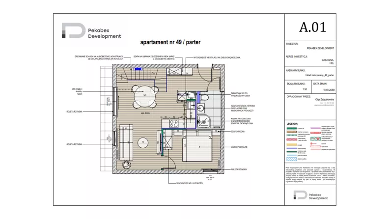1 pokój, mieszkanie 83,81 m², piętro 3, oferta nr 49, CASA BAIA, Hel, ul. Stefana Żeromskiego 3
