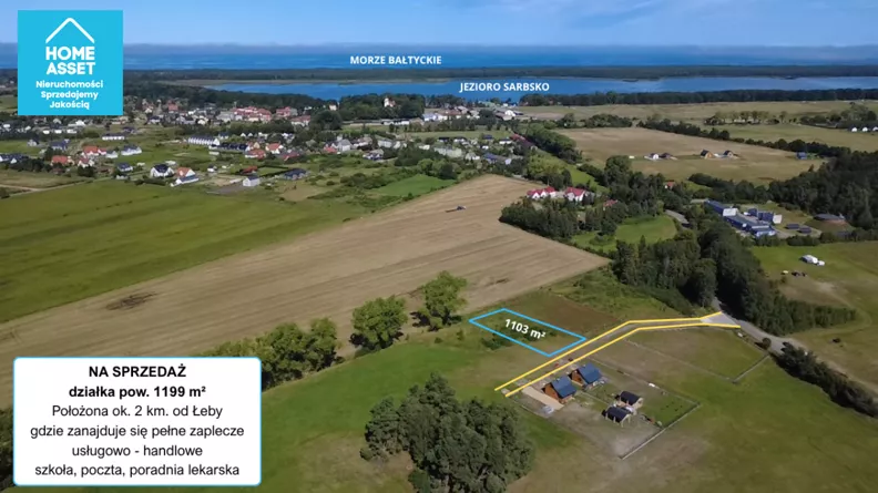Działka 1 103,00 m², oferta nr , HS455675, Nowęcin, Łebska