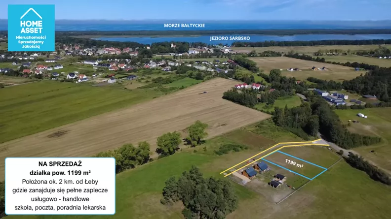 Działka 1 199,00 m², oferta nr , HS209611, Nowęcin, Łebska