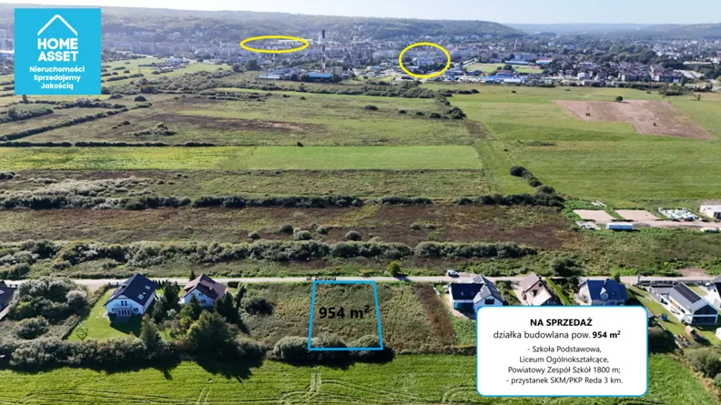 Działka 954,00 m², oferta nr , HS839610, Reda, Żurawia