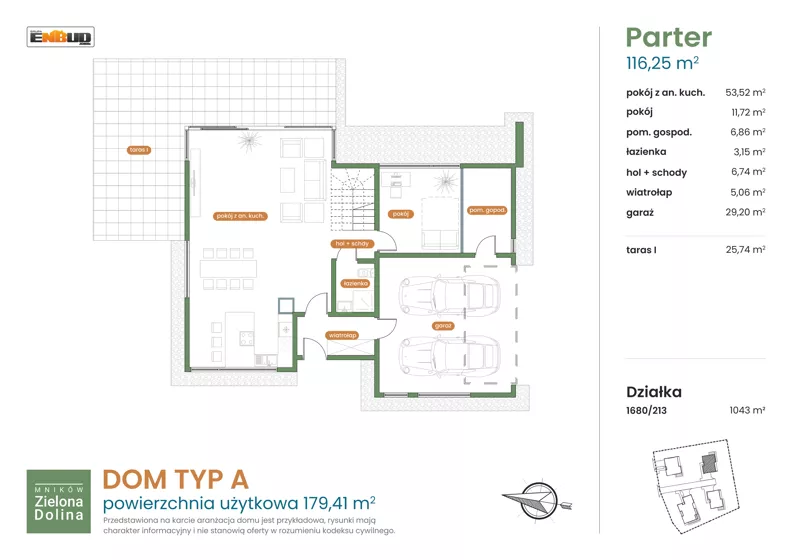 Dom 179,41 m², oferta nr 1680/213, Mników Zielona Dolina - Etap IV, Mników