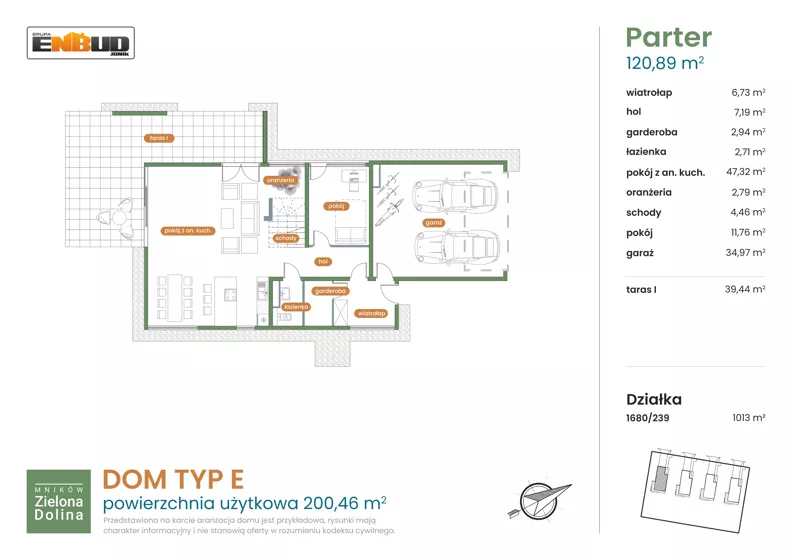 Dom 200,46 m², oferta nr 1680/239, Mników Zielona Dolina - Etap IV, Mników