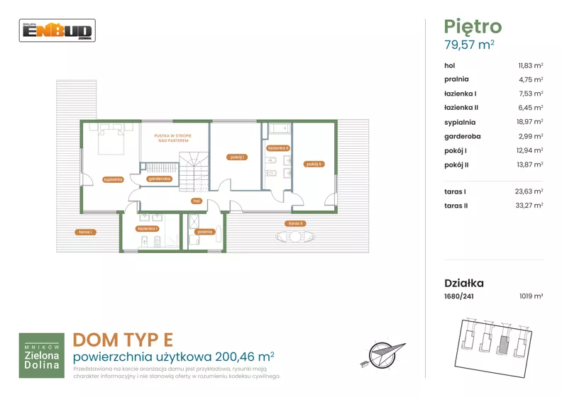 Dom 200,46 m², oferta nr 1680/241, Mników Zielona Dolina - Etap IV, Mników